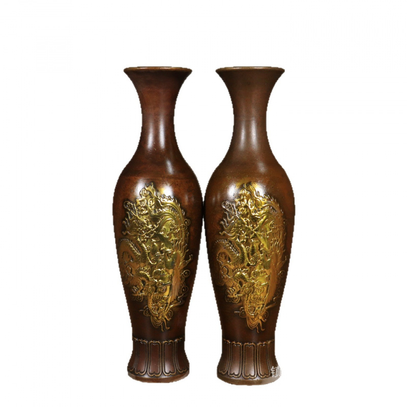 Vase décoratif en laiton plaqu - Office Furniture Phoenix avis et prix