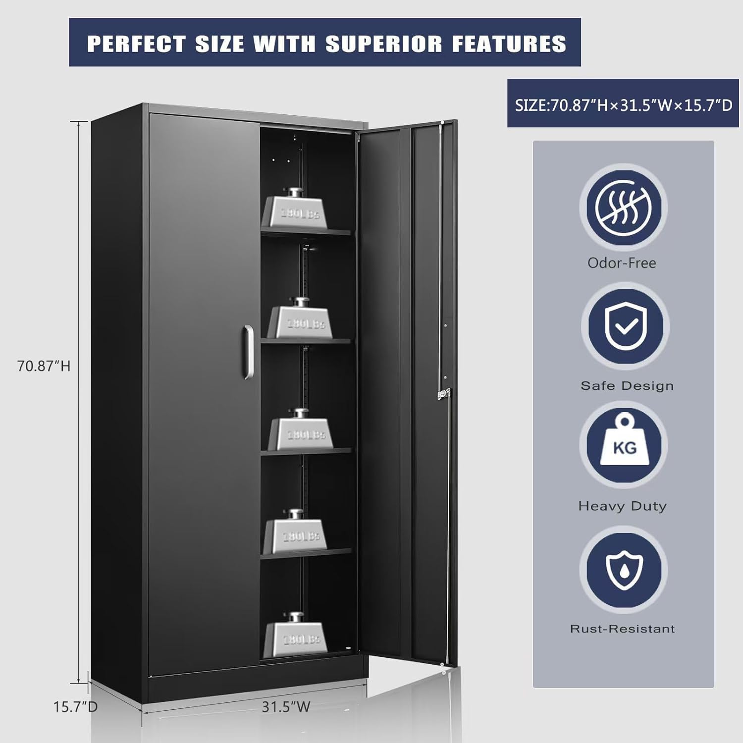 Armoire de rangement en métal  - Office Storage Cabinet avis et prix
