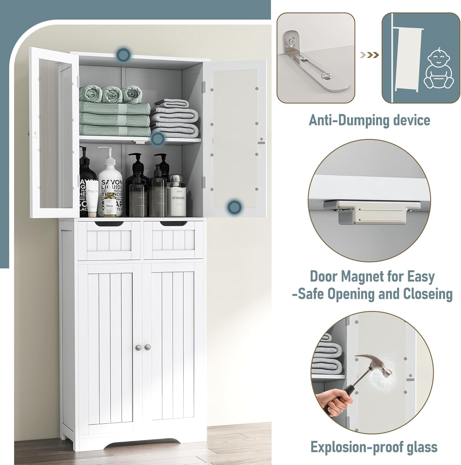 Armoire de rangement haute pou - Office Storage Cabinet avis et prix